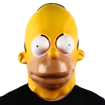 

Patygr Homer Simpson Mask Face Latex Adult Mens Funny Halloween Costume NEW