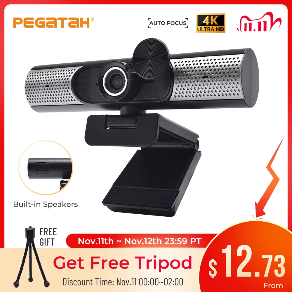 webcam 1080p autofocus web camera for computer with microphone webcam speaker pc mini camera 4K usb camera webcam full hd 1080p