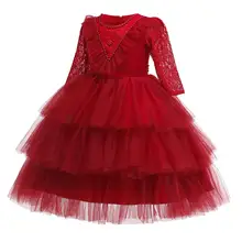 Летнее кружевное свадебное платье для маленьких девочек; вечернее торжественное платье; платье-пачка принцессы с цветочным узором для девочек; одежда. Комплект одежды для детей