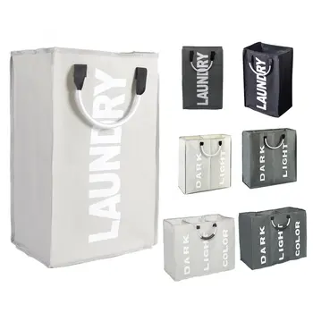 

Waterproof Laundry Basket Dirty Clothes Hamper Printed Foldable Storage Bin Sundries Sorter Basket with Handles 1pc