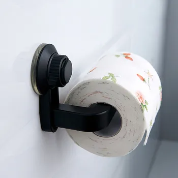 

Toilet Paper Holder For Kitchen Bathroom Super Storage Suction Cup Wall Mount Removable Rack For Placing rolls Hanging Towels