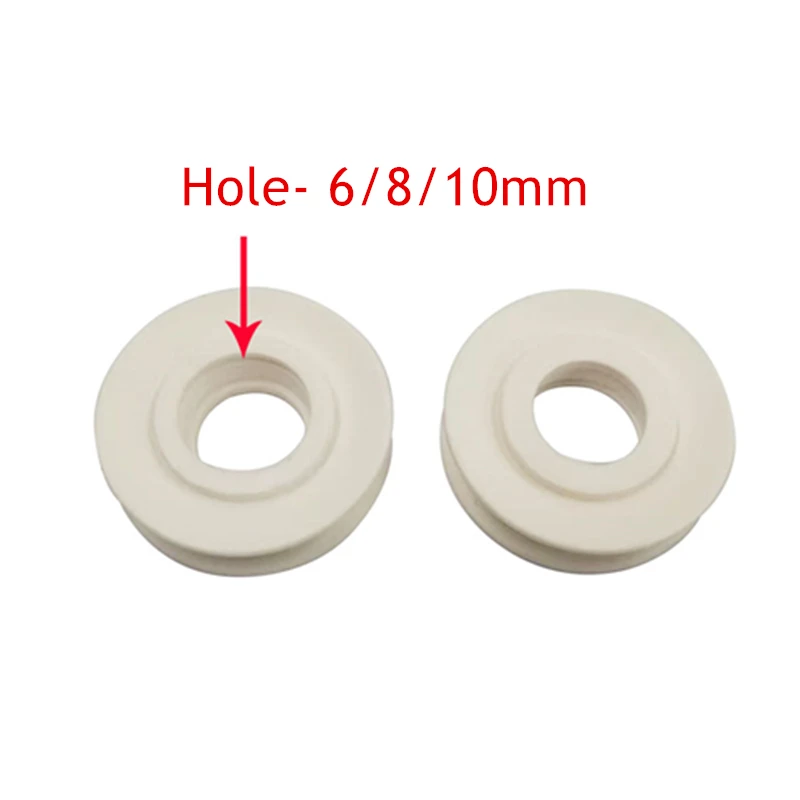 5pcspack 99 Full ceramic guide pulley V slot groove guide wheel D50x13mmx6  8  10mm inner hole al2o3 ceramic bearing tool (1)