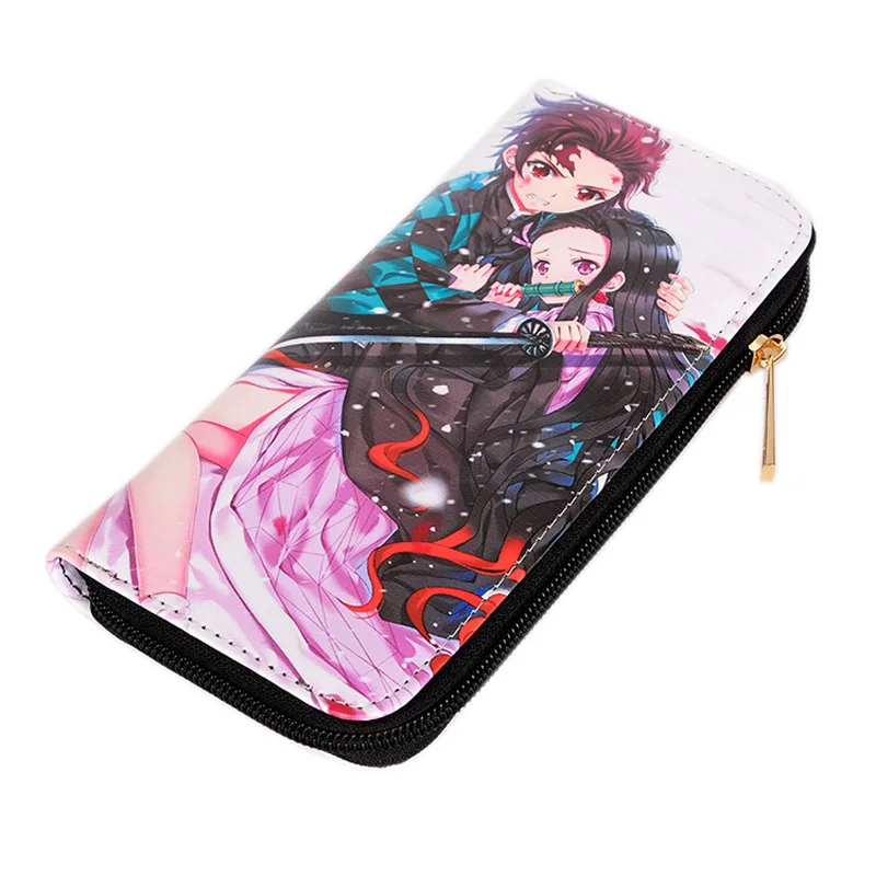 Аниме демон Slayer: Kimetsu no Yaiba длинный бумажник из искусственной кожи Kamado Tanjirou/Nezuko