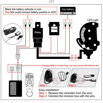 

Work Light Bar Wireless Remote Controller Driving SUV Car Strobe Switch