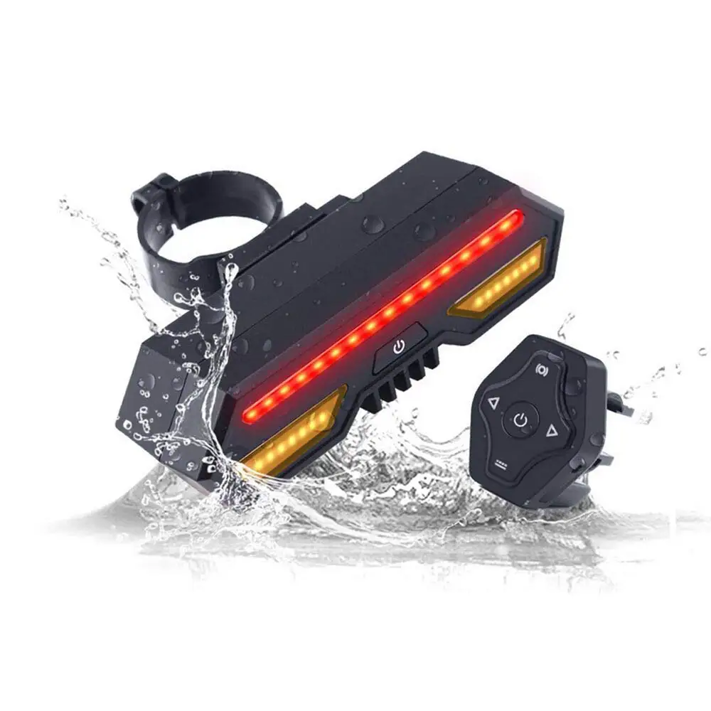 

Chargeable With Battery Bicycle Wireless Rear Light Bike Turn Signal Blinker Remote Control Safety LED Warning Taillight Flasher
