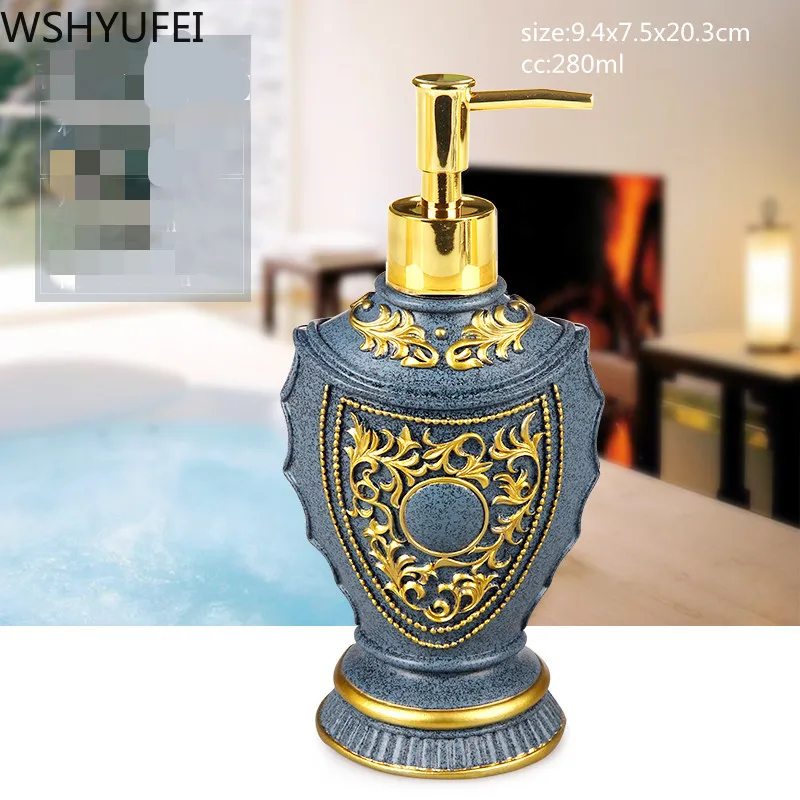 

Nordic creative resin liquid bottle Press type Bottle Portable shampoo shower gel bottle Home hotel bathroom decoration WSHYUFEI