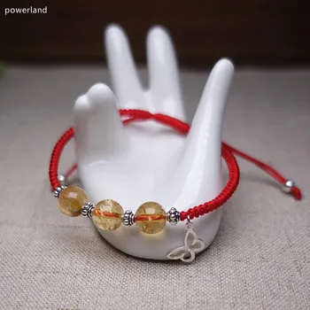 

Natural Crystal Bracelet For Women Charm Bangle Fashion Handmade Friendship 925 Sterling Silver Jewelry