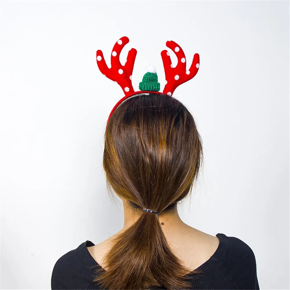 Christmas Antlers Headbands Snowflake Head Buckle Adult Children Xmas Tree Headwear Hair Accessorie For Christmas Ornaments Gift