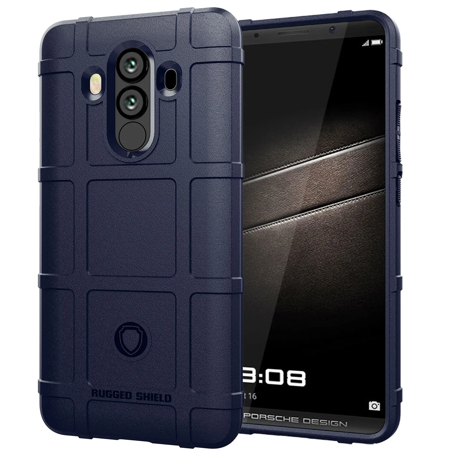 Противоударный чехол для Huawei Mate 10 Porsche дизайн с защитой от царапин углеродное волокно чехол 6,0 дюймов