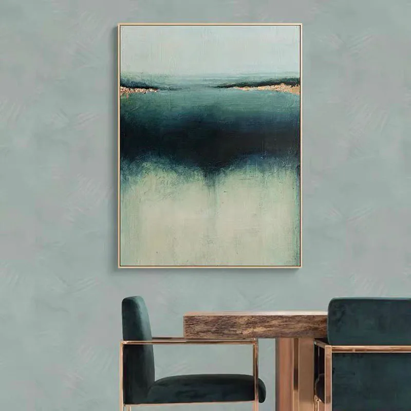 

Hand Painted Green Abstract Oil Painting On Canvas Handmade Modern Artwork Paintings For Home Wall Decoration Pictures Unframed