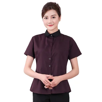 

Unisex Breathable Chef Jackets Short Sleeve Single Breasted Solid Catering Cafe Bakery Waiter Work Uniforms Kitchen Coats Aprons