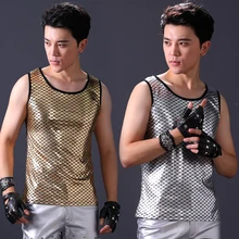 Мужской певец Бар ночной клуб DJ певец хип хоп Уличный танец рок Топ Джаз представление Одежда Мужской тренд личности жилет DNV11961