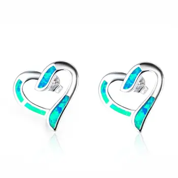 

Opal heart earrings for women 2020 jewelry light luxury fashion holiday gift simple couple earrings 2020