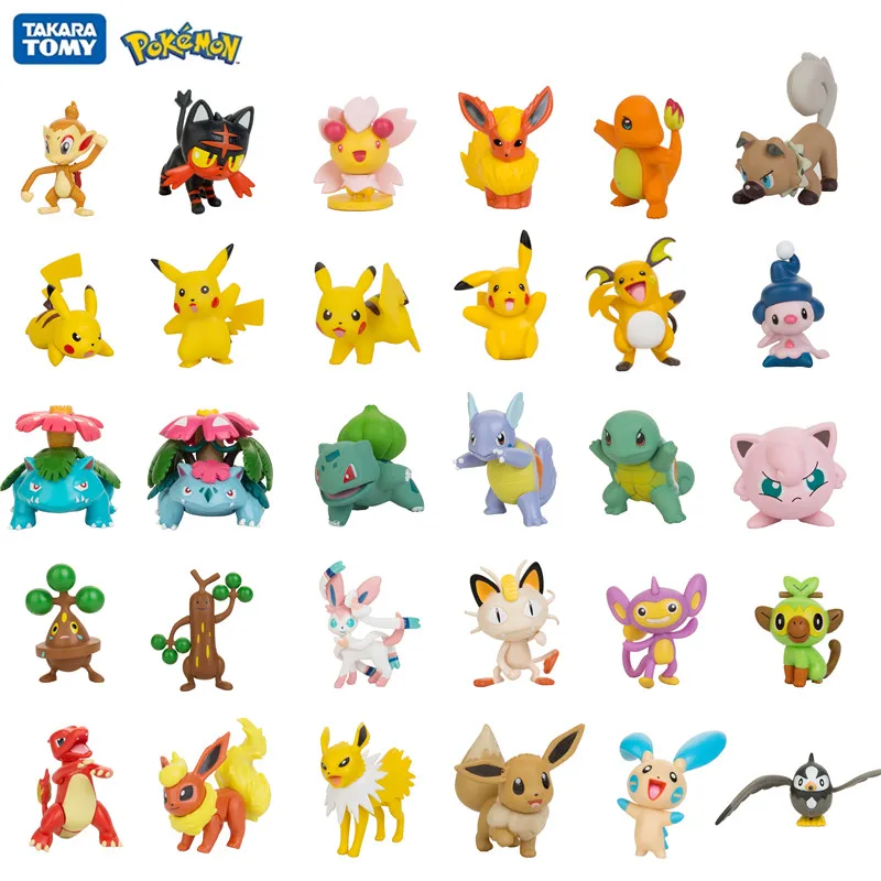 

5-8CM Pokemon Figures Collection Action Model Anime Cartoon Pikachu Bulbasaur Charmander Dolls Toys Kids Xmas Birthday Gifts
