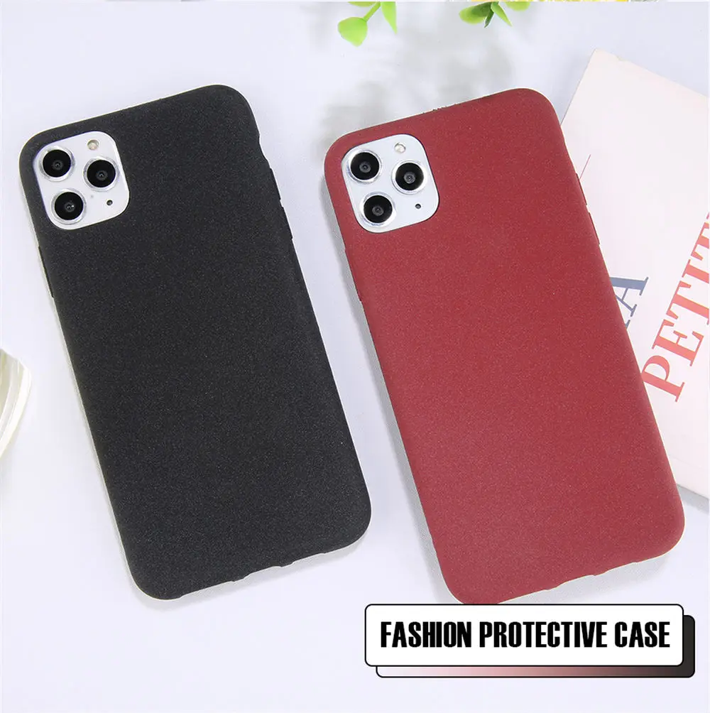 Lovebay силиконовый чехол для телефона для iPhone 11 Pro X XR XS Max 7 8 6 6s Plus карамельный цвет однотонный матовый чехол Мягкая задняя крышка из ТПУ