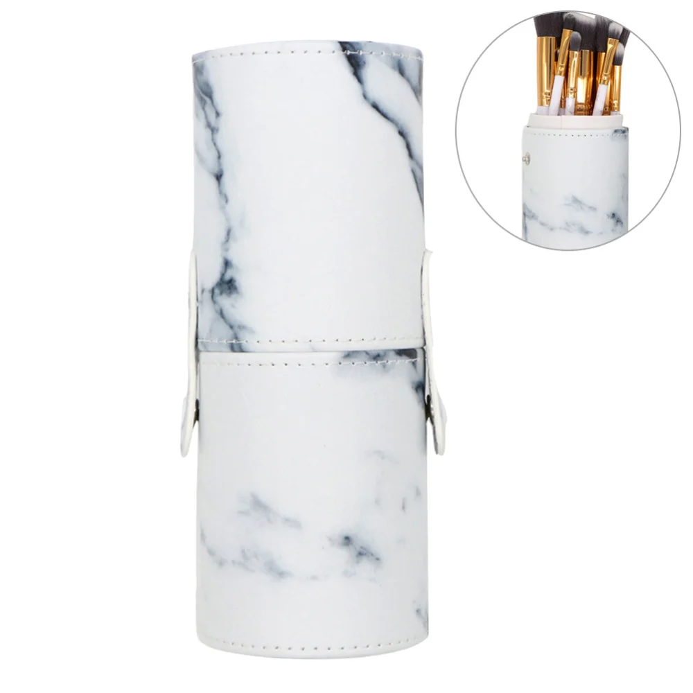 Makeup Brush Cup Holder with Marble Pattern PU Leather Cosmetics Brush Organizer Makeup Brush Cup Holder with Marble Pattern PU Leather Cosmetics Brush Organizer