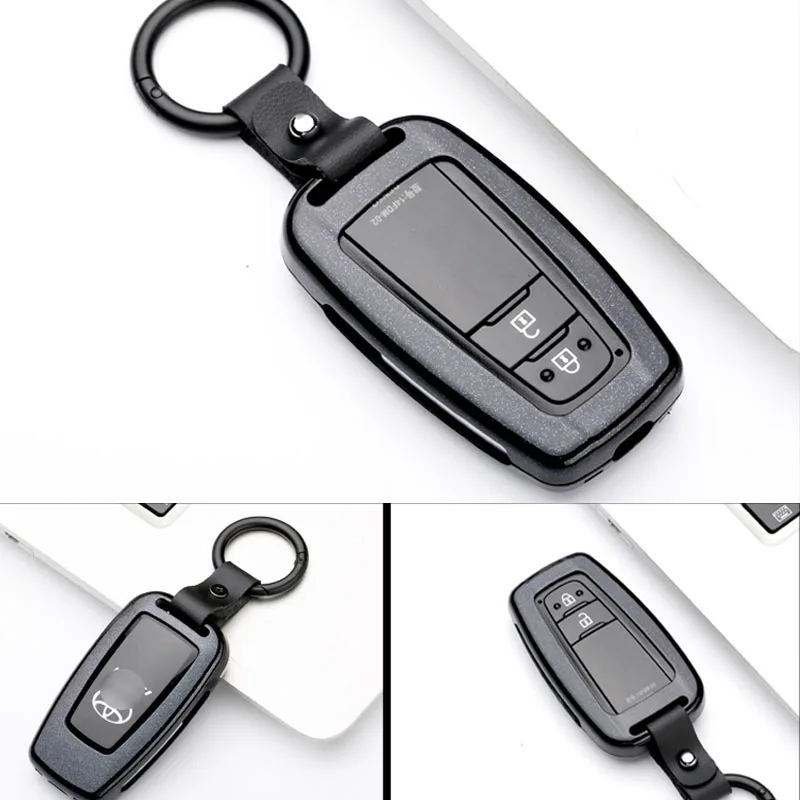 Black shining 5th RAV-4 сплав Материал силиконовый чехол для ключей от машины защитная крышка для Toyota RAV4 аксессуары - Название цвета: Black shining