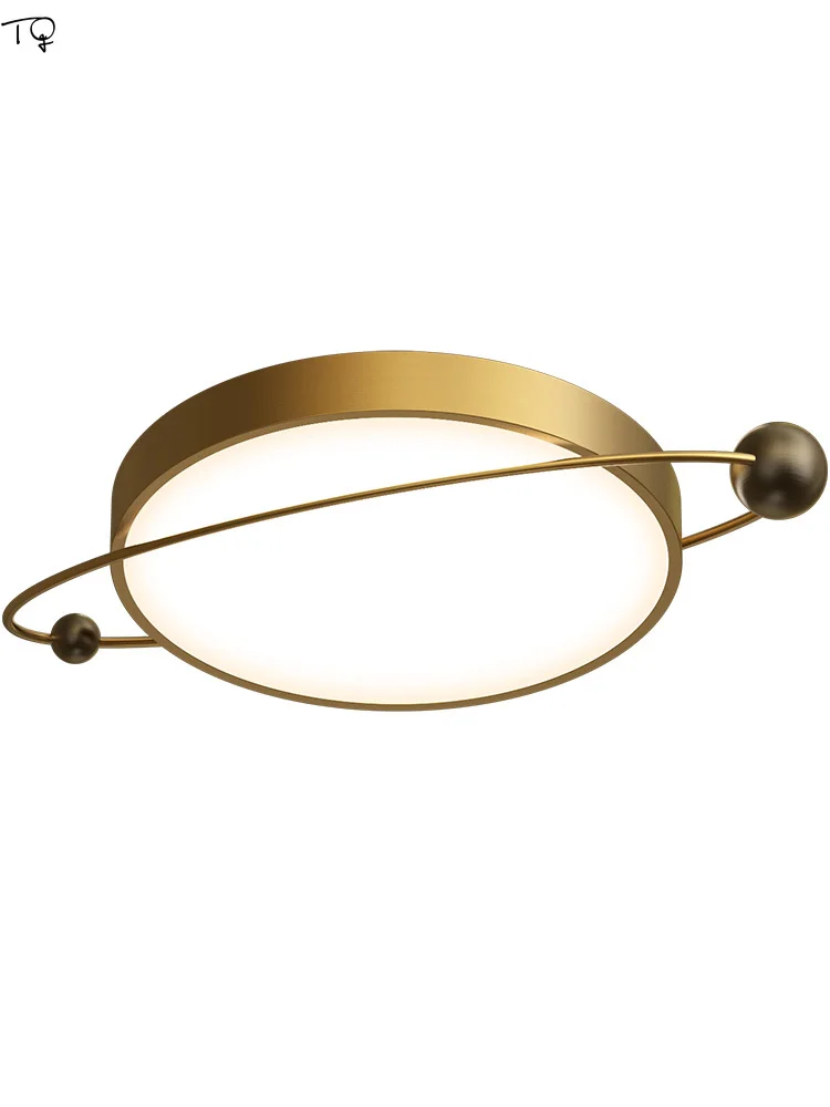Compare Nordic Luxury Planet Lamp Copper Ceiling Lamp Modern Gold Lustre Light Fixtures Kids Room Bedroom Lamp Study Studio Bathroom