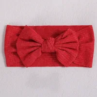 Red Headband for Newborn Baby Girls Hair Accessories Solid Bow Knot Turban Headbands for Children Headwrap Hairbow Bandeau Bebe 4