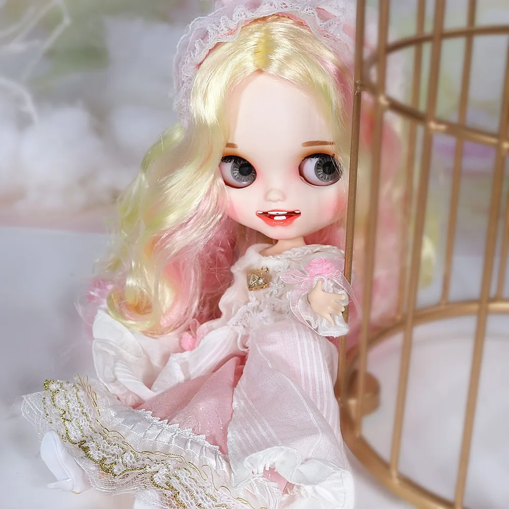 ICY Blyth кукла с нарядами Smilling ртом резные губы матовое лицо сустава тела 1/6 bjd, licca, pullip