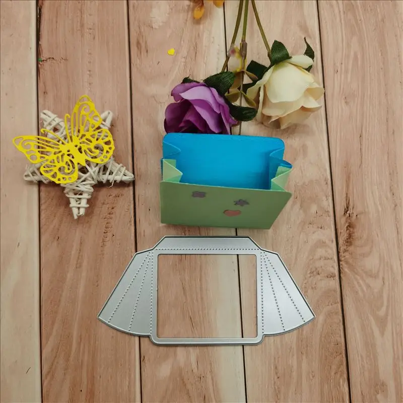 Карточная коробка для резки металла штампы DIY скрапбукинга альбом бумажные
