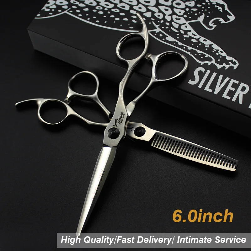 

Professional 6 Inch Japan 440C Barber Scissors Straight Thinning Hairdressing Salon Haircut Styling Tools
