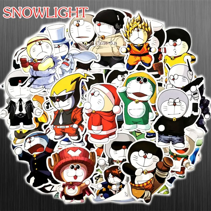 

50Pcs Cartoon Different Anime Characters Doraemon Stickers For Car Motorcycle Skateboard Phone Fridge Luggage Home Decor