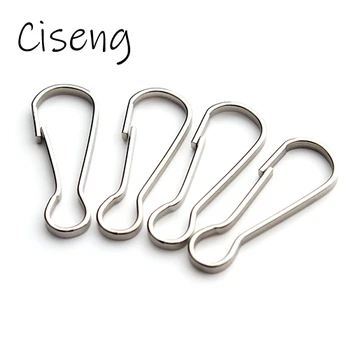 

Ciseng 50pcs 10x28mm Silver Tone 316L Stainless Steel Open Hook Clasp Key Ring Split Ring Connector Findings for Jewelry Making
