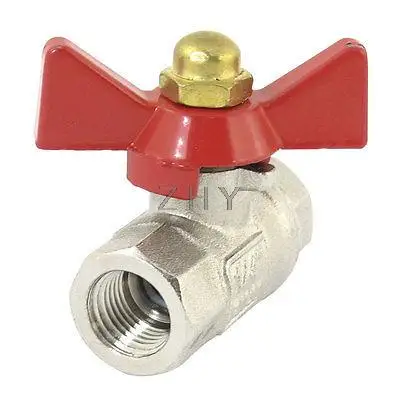 1/" PT x 1/4" PT мама-мама красный тройник ручка полный порт шаровой клапан