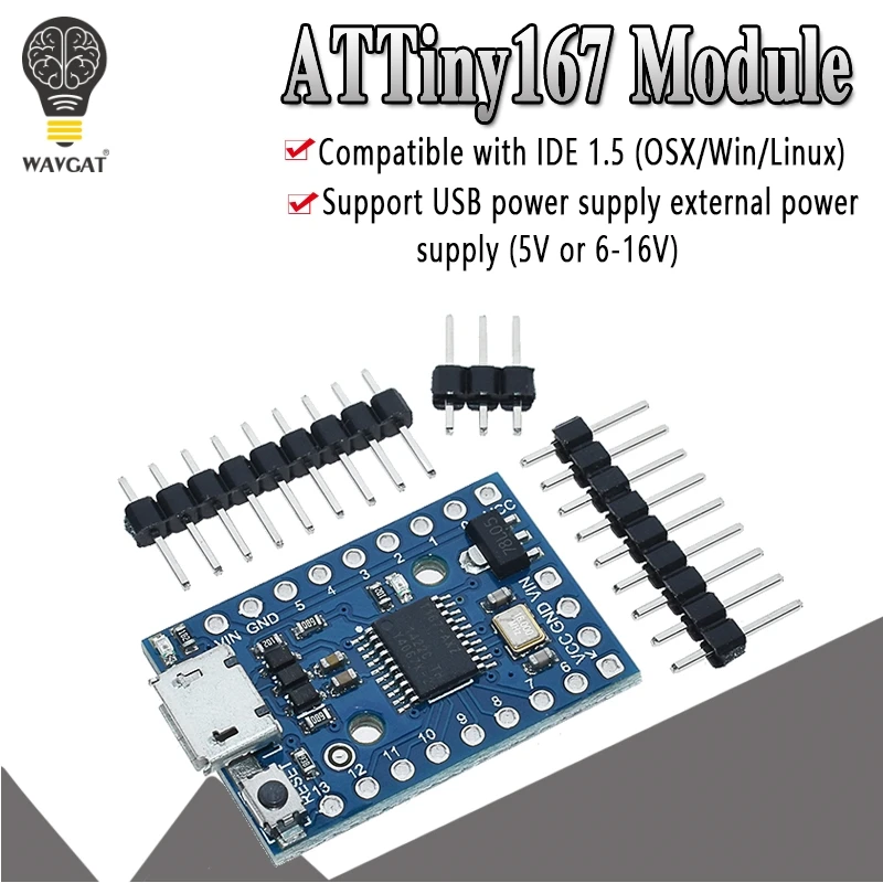 

TINY167-XU Digispark Pro kickstarter development board use Micro ATTINY167 module for Arduino usb Digispark Pro
