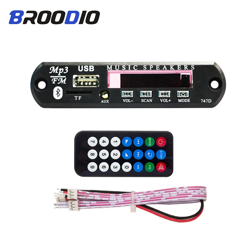 

MP3 Bluetooth Decoder Board Car Audio Player FM Radio TF USB 3.5mm AUX Module Car MP3 Decoding Speaker Accessories With Remote