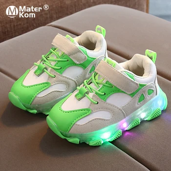 

Size 21-30 Unisex Glowing Shoes Baby Toddler Luminous Sneakers Children Led Light Casual Shoes Baby Sneakers with Glowing Sole