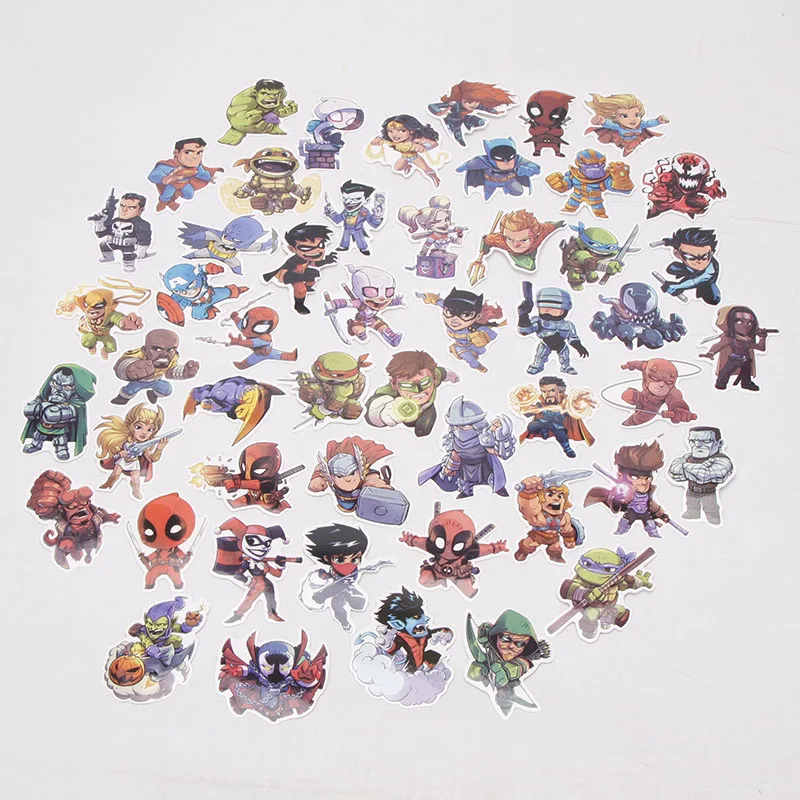 

101pcs/set Marvel Toys Avengers Stickers Super Hero Hulk Iron Man Spiderman Captain American Thor Car Sticker for Luggage toys