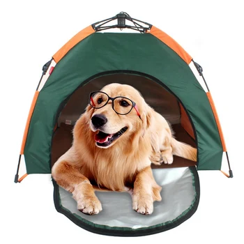 

Pet Dog House Tent Kennel Outdoor Waterproof Dogs Dirt-resistant Soft Bed With Bow Pet Dog Cat Portable Folding Kennel Beds