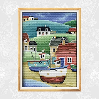 

Harbour Patterns Printed Canvas DIY Cross Stitch Kits DMC Counted Cross-stitch Handwrok Embroidery Home Decor Needlework