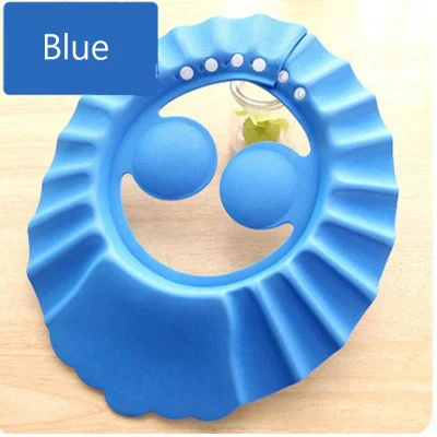 Blue Шапочка для душа, креативная шапочка для ванной, шапочка для шампуня, Детская банная шапка, Регулируемая Шапочка для шампуня, для матери и изделия для детей, шапочка для шампуня, для детей - Цвет: Blue