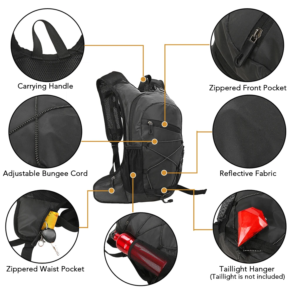 Rhinowalk Bicycle Bag Cycling Backpack 12L Bike Multifunctional