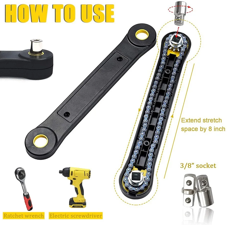 Universal Extension Wrench Automotive DIY 3/8