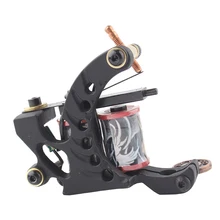 Премиум Черная литая углеродистая сталь, татуировочная машинка высокого качества катушки татуировки машина для лайнера шейдера тела искусства прибор для тату