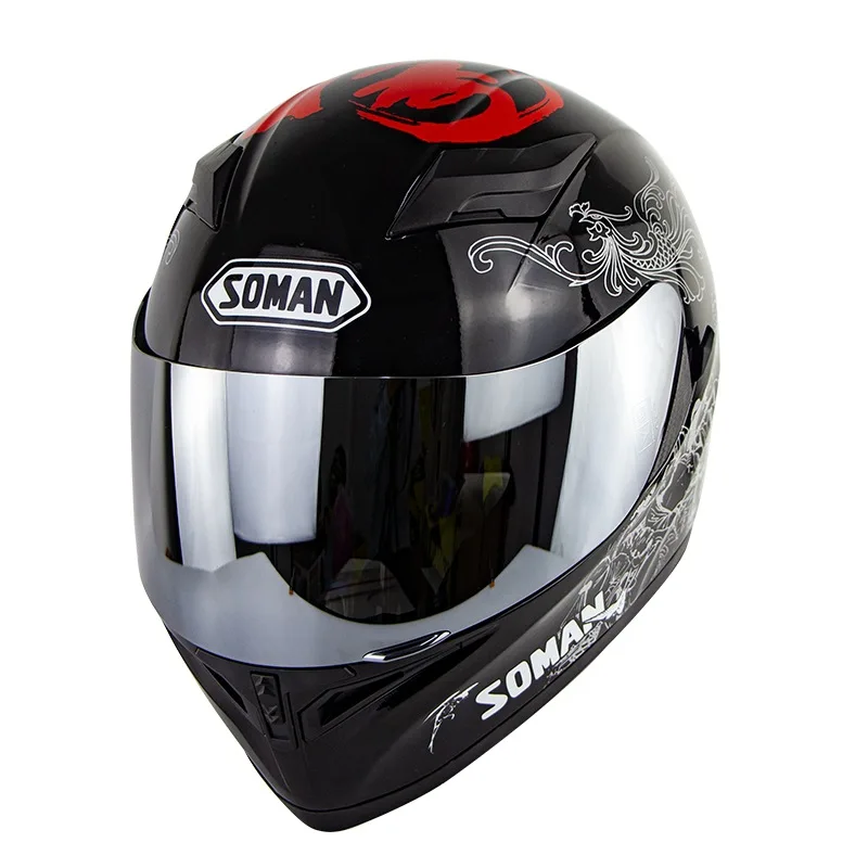 

New Style Cool Soman960 Motorcycle Helmet Double Lens Helmet E-Bike Safety Helmet Dot & ECE Standard