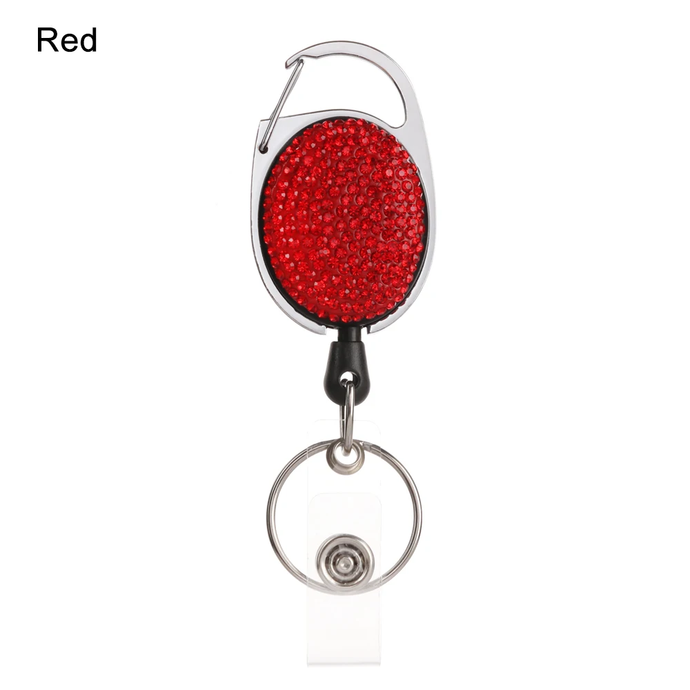 Style 4- red 1 шт., унисекс, ID значок, ремешок, бирка с именем, выдвижная катушка, тяга, брелок, держатель для карт, зажим для ремня, прочное кольцо для ключей, сумка, зажим для цепи - Цвет: Style 4- red