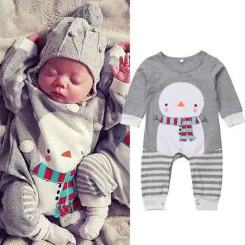 

Lovely Newborn Baby Boy Girl 0-24M Xmas Romper Jumpsuit Clothes Cotton Outfit