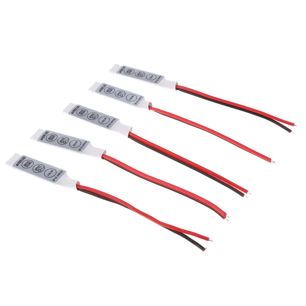 5 шт. Мини 12V 3 ключа RGB светодиодный контроллер для Светодиодный свет ленты аксессуар