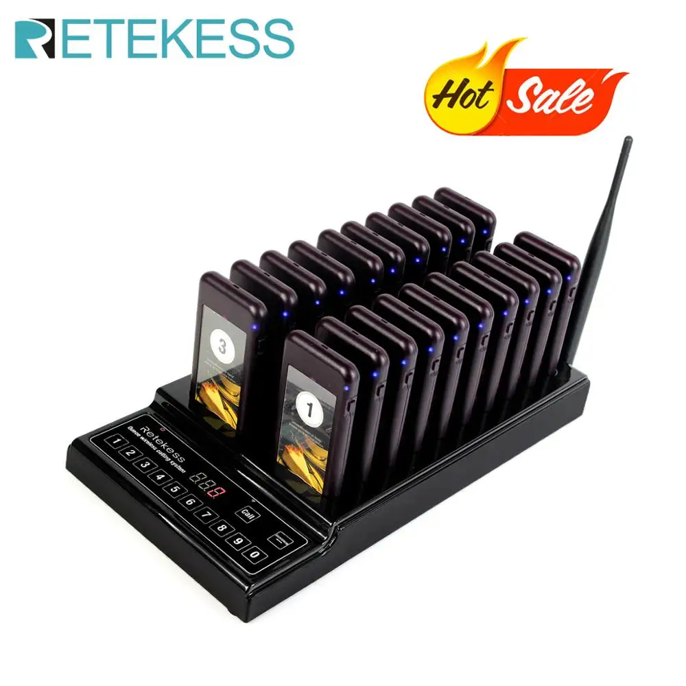 

TIVDIO 20 Call Coaster Pager Restaurant Wireless Pager Queuing System Call Button Pager 999 Channel Restaurant Equipment F9402A