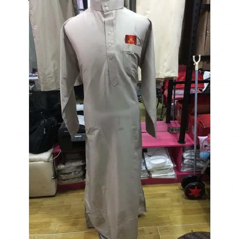 Для мужчин Арабские накидки и таубы кафтан платье длинный рукав, Мусульманский Исламский Тауб Костюмы Саудовская Арабский мусульманский Костюмы Для мужчин s кафтан thobe