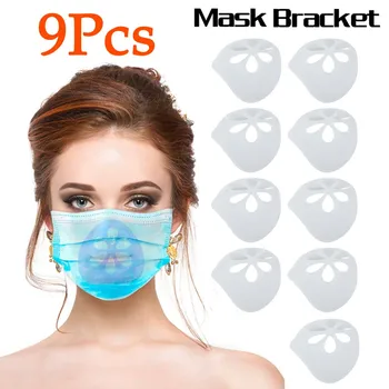 

9pcs Silicone Face Mask Holder Mouth Mask Separate Inner Stand Holder Reusable Breathing Space Mouth Caps Washable mascarillas