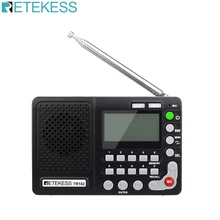 Retekess TR102 Draagbare Radio FM/AM/SW Wereldontvanger MP3 Speler REC Recorder Met Sleep Timer Zwart FM Radio Recorder(China)
