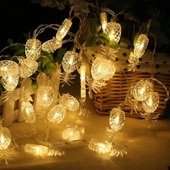 

2.2M Pineapple LED Lighting Strings Fairy String Wire Light Battery Powered 20 Heads Light Garland for Wedding Party Decoration