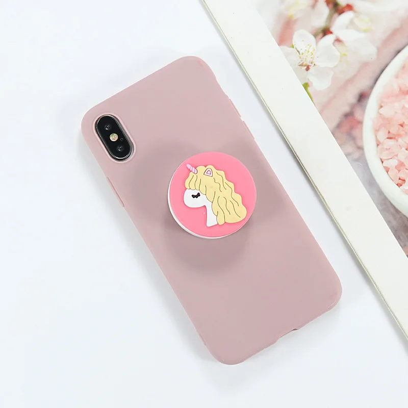 3D силиконовый чехол с мультяшным рисунком для Xiaomi Redmi K20 6 Pro 7A 7 6A 5 Plus Note 4 4X5 6 7 7S 8 Girl милый держатель для телефона мягкий чехол - Цвет: Rose Pink