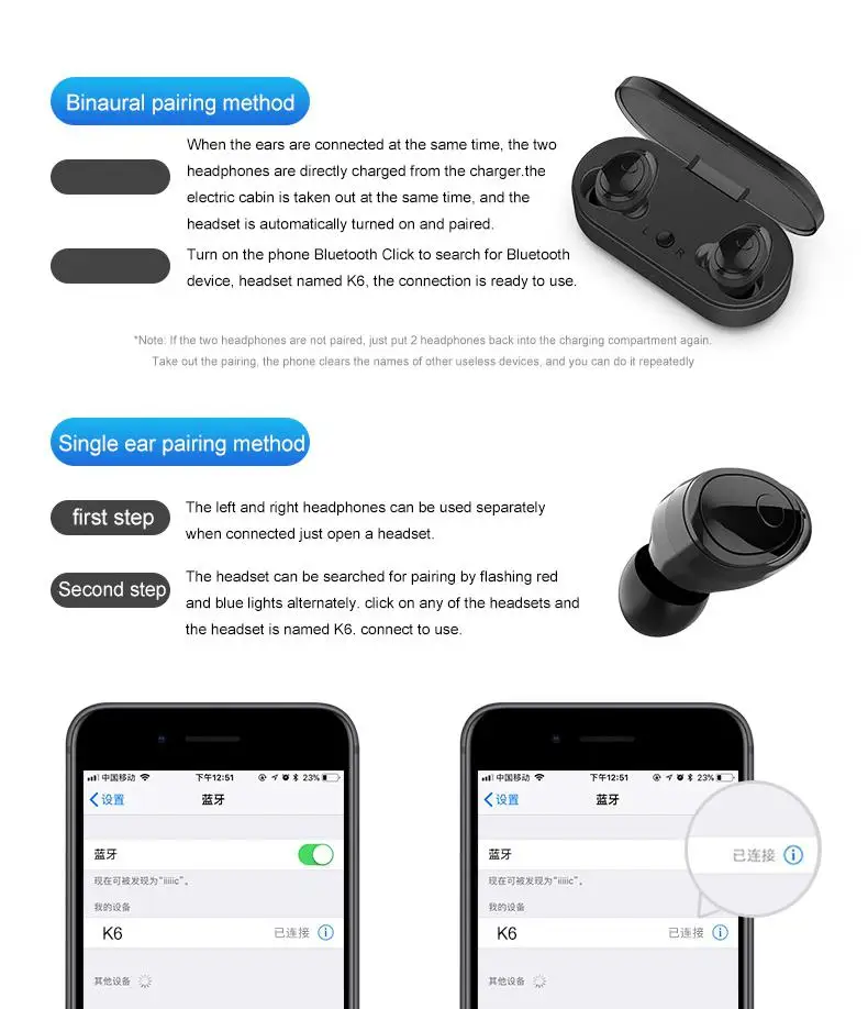 MeterMall Hifi звуковые эффекты TWS Беспроводные Наушники Модные Спортивные Bluetooth наушники для Android/IOS с 400 мАч зарядным устройством